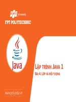 GIÁO TRÌNH LẬP TRÌNH JAVA 1 (LỚP VÀ ĐỐI TƯỢNG)