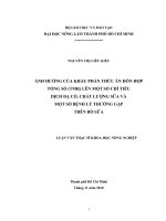 ẢNH HƯỞNG CỦA KHẨU PHẦN THỨC ĂN HỖN HỢP TỔNG SỐ (TMR) LÊN MỘT SỐ CHỈ TIÊU DỊCH DẠ CỎ, CHẤT LƯỢNG SỮA VÀ MỘT SỐ BỆNH LÝ THƯỜNG GẶP TRÊN BÒ SỮA