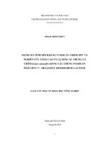ĐÁNH GIÁ TÍNH ĐỐI KHÁNG VI KHUẨN VIBRIO SPP. VÀ NGHIÊN CỨU NÂNG CAO TỶ LỆ SỐNG ẤU TRÙNG CÁ CHẼM (Lates calcarifer) BẰNG CÁC CHỦNG VI KHUẨN PHÂN HỦY N – HEXANOYL HOMOSERINE LACTONE