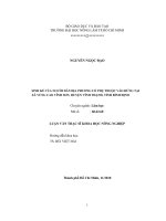 SINH KẾ CỦA NGƯỜI DÂN ĐỊA PHƯƠNG CÓ PHỤ THUỘC VÀO RỪNG TẠIXÃ VÙNG CAO VĨNH SƠN, HUYỆN VĨNH THẠNH, TỈNH BÌNH ĐỊNH