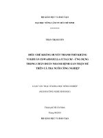 ĐIỀU CHẾ KHÁNG HUYẾT THANH THỎ KHÁNG    VI KHUẨN EDWARDSIELLA ICTALURI - ỨNG DỤNG TRONG CHẨN ĐOÁN NHANH BỆNH GAN THẬN MỦ TRÊN CÁ TRA NUÔI CÔNG NGHIỆP
