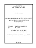 Tội trốn khỏi nơi giam, giữ hoặc trốn khi đang bị dẫn giải, bị xét xử theo pháp luật hình sự Việt Nam (Luận văn thạc sĩ)