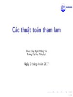 Tài liệu môn học - Application of Algo. chapter03 GREEDY