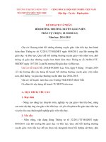 kế hoạch bồi dưỡng thường xuyên giáo viên tiểu học module 19, 22 