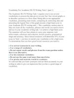 Vocabulary for academic IELTS writing task 1