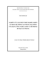 NGHIÊN CỨU GIẢI PHÁP THIẾT BỊ ĐIỀU KHIỂN TỰ ĐỘNG HỆ THỐNG SAN PHẲNG MẶT ĐỒNG ỨNG DỤNG CÔNG NGHỆ LASER VÀ MÔ PHỎNG BỀ MẶT SAN PHẲNG