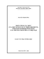 Phân tích cấu trúc của một số dẫn xuất triflorometyl pyranonapthoquinon bằng các phương pháp hóa lý hiện đại 
