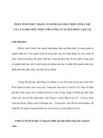 PHÂN TÍCH THỰC TRẠNG về ĐÁNH GIÁ THỰC HIỆN CÔNG VIỆC của cán bộ CÔNG NHÂN VIÊN CÔNG TY LUYỆN ĐỒNG lào CAI 