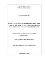 Tổ chức hoạt động ngoại khóa các kiến thức chương dao động cơ (vật lí 12) theo hướng phát triển năng lực sáng tạo của học sinh 