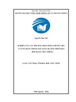 Nghiên cứu các phương pháp phân lớp dữ liệu và ứng dụng trong bài toán dự báo thuê bao rời mạng viễn thông 