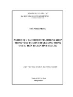 NGHIÊN CỨU ĐẶC ĐIỂM ĐẤT DƯỚI RỪNG KHỘP TRONG VÙNG DỰ KIẾN CHUYỂN SANG TRỒNG CAO SU TRÊN ĐỊA BÀN TỈNH ĐẮK LẮK