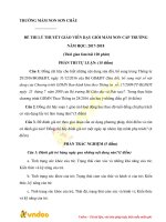 Đề thi giáo viên dạy giỏi trường mầm non Sơn Châu năm 2017  2018