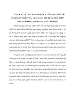 XÂY DỰNG QUY tắc GIAO DỊCH dựa TRÊN QUAN điển văn HOÁ DOANH NGHIỆP tại NGÂN HÀNG đầu tư và PHÁT TRIỂN VIỆT NAM (BIDV) –CHI NHÁNH TỈNH CAO BẰNG 