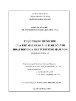 Thực trạng hứng thú của trẻ mẫu giáo 5   6 tuổi đối với hoạt động ca hát ở trường mầm non 