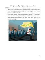 Bài tập tình huống về quản trị nguồn nhân lực 