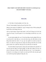 Phát triển tầm nhìn đổi mới về hành vi lãnh đạo tại doanh nghiệp vàng bạc 