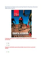 Test bank for financial accounting tools for business decision making 6th edition 
