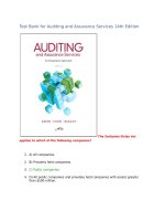 Test bank for auditing and assurance services 14th edition 
