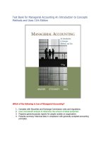 Test bank for managerial accounting an introduction to concepts methods and uses 11th edition 