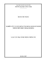 Nghiên cứu và xây dựng ứng dụng giám sát hành trình trên điện thoại di động 