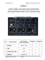 đồ án BOARD MẠCH POWER TRANSISTORS AND GTO THYRISTOR 