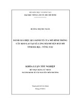 ĐÁNH GIÁ HIỆU QUẢ KINH TẾ CỦA MÔ HÌNH TRỒNG CÂY KEO LAI TẠI XÃ LÁNG DÀI HUYỆN ĐẤT ĐỎ TỈNH BÀ RỊA  VŨNG TÀU
