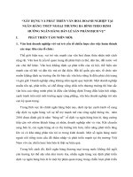 Xây dựng và phát triển văn hoá doanh nghiệp tại ngân hàng TMCP ngoại thương ba đình theo định hướng ngân hàng bán lẻ sản phẩm dịch vụ