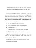 Đổi mới mô hình quản lý cá nhân và nhóm làm việc tại phòng kinh doanh điện công ty mua bán điện 