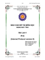 báo cáo tốt nghiệp báo cáo đề tài môn học MẠNG máy TÍNH bài lab 4 IPv6 