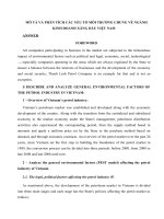 MÔ tả và PHÂN TÍCH các yếu tố môi TRƯỜNG CHUNG về NGÀNH KINH DOANH XĂNG dầu VIỆT NAM ENG 