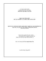 Khảo sát, đánh giá điều kiện phát triển du lịch homestay tại các cù lao, ấp ven sông tỉnh tiền giang 