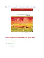 Test bank for accounting information systems 9th edition 