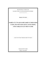 NGHIÊN CỨU ỨNG DỤNG ĐIỀU KHIỂN TỰ ĐỘNG ĐỊNH LƯỢNG THAN BÙN BẰNG BĂNG TẢI ĐAI TRONG CÔNG NGHỆ SẢN XUẤT PHÂN VI SINH