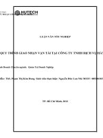 Hoàn Thiện Quy Trình Giao Nhận Vận Tải Tại Công Ty Tnhh Dịch Vụ Hàng Hóa Con Thoi