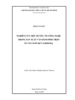NGHIÊN CỨU MỘT SỐ YẾU TỐ CÔNG NGHỆ TRONG SẢN XUẤT VÁN DĂM PHỐI TRỘN TỪ CỎ VETIVER VÀ RƠM RẠ