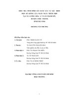 ĐIỀU TRA TÌNH HÌNH SẢN XUẤT LÚA VÀ XÁC ĐỊNH MỘT SỐ GIỐNG LÚA NGẮN NGÀY THÍCH HỢP TẠI XÃ LƯƠNG HÒA ‘A’ VÀ XÃ THANH MỸ, HUYỆN CHÂU THÀNH, TỈNH TRÀ VINH