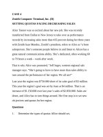 Tổng hợp giải casestudy sale management trong giáo trình