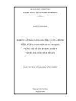 NGHIÊN CỨU KHẢ NĂNG HẤP THỤ CO2 CỦA RỪNG KEO LAI (Acacia auriculiformis x A. mangium) TRỒNG TẠI XÃ GIA HUYNH, HUYỆN TÁNH LINH, TỈNH BÌNH THUẬN