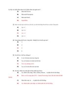 ĐỀ THI TRẮC NGHIỆM ỨNG DỤNG TIN học 2018   đề 6 