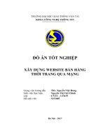 Đồ án tốt nghiệp xây dựng website bán hàng thời trang qua mạng