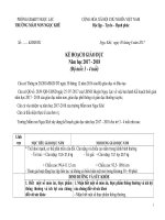 KẾ HOẠCH GIÁO DỤC 3-4 TUỔI  2017-2018 CỦA TRƯỜNG