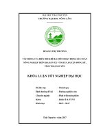 Tác động của biến đổi khí hậu đến hoạt động sản xuất nông nghiệp trên địa bàn xã Văn Hán, huyện Đồng Hỷ, Tỉnh Thái Nguyên (Khóa luận tốt nghiệp)