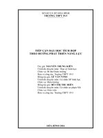 SKKN TIẾP CẬN DẠY HỌC TÍCH HỢP THEO HƯỚNG PHÁT TRIỂN NĂNG LỰC