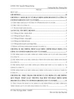 Thực trạng thi hành và tác động của hệ thống quy phạm  pháp luật thương mại đối với hoạt động kinh doanh của công ty cổ phần khoáng sản và cơ khí