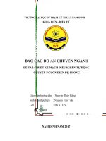 Đồ án thiết kế Mạch Điều Khiển Tự Động Chuyển Nguồn Điện Dự Phòng