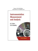INSTRUMENTATION MEASUREMENT  ANALYSIS 3e 2.0 Giáo trình kỹ thuật đo lường Bách Khoa Hà Nội