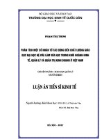 Phân tích một số nhân tố tác động đến chất lượng giáo dục đại học hệ vừa làm vừa học trong khối ngành kinh tế, quản lý, và quản trị kinh doanh ở việt nam 