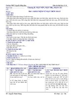 Giáo án Hình học 12 chương 2 bài 1: Khái niệm về mặt tròn xoay