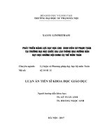 Phát triển năng lực dạy học cho sinh viên sư phạm toán tại trường đại học quốc gia lào thông qua hướng dẫn dạy học những nội dung cụ thể môn toán 