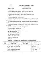 Giáo án Hình học 12 chương 3 bài 1: Hệ trục tọa độ trong không gian